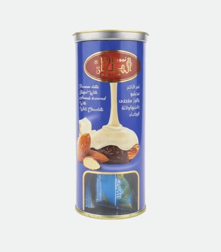 سناكس تمر باللوز و الشيكولاته البيضا
